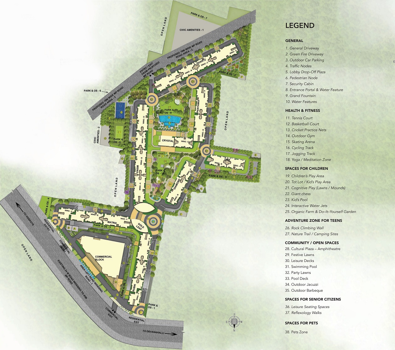 Sattva Park Cubix Master Plan Layout – Devanahalli